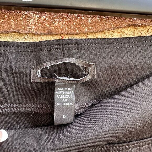 Eileen Fisher $198 ponte Stretch Tencel Black Ankle Pants 1X NEW - Picture 6 of 8